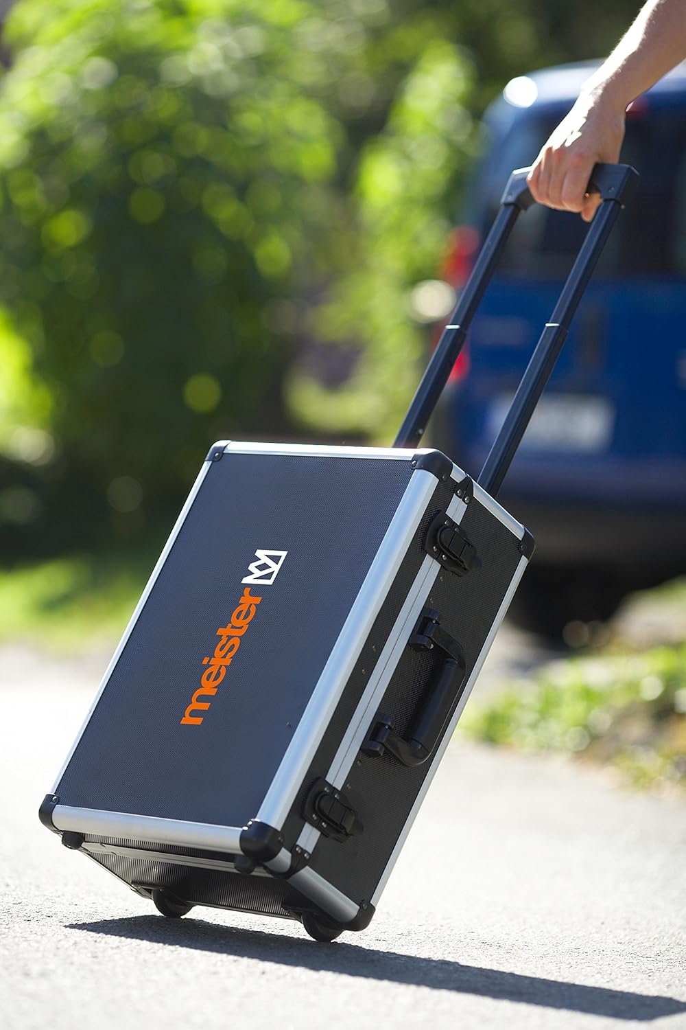 ⚒️ Bau & Montage – Meister tool trolley 156 pieces - tool set - with rollers - telescopic handle / professional tool case filled / tool box mobile on rollers / tool box complete with tools / 8971440 – Bild 5