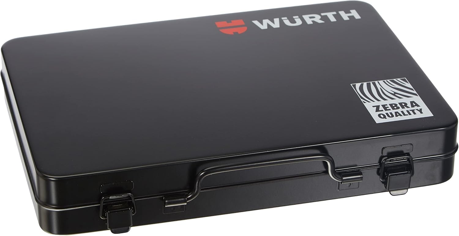 🚗 KFZ & Werkstatt – Würth Zebra 096509059 Socket Spanner Set 1/4 + 1/2 Inch Ratchet Box 59 Pieces Silver Black Red – Bild 2