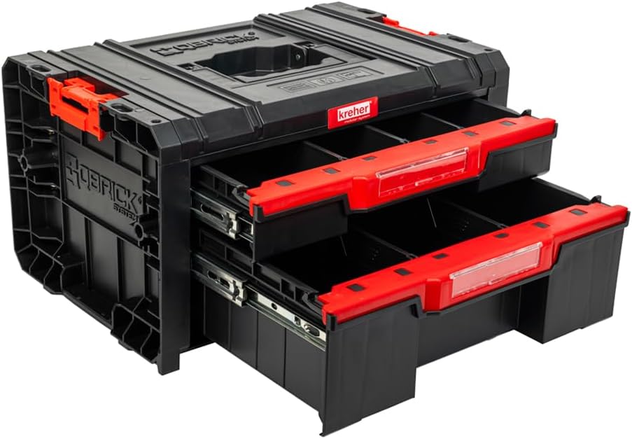 ⚒️ Bau & Montage – XL-Werkzeugwagen, Werkstattkoffer-Set, Werkstattwagen-Set aus der Q-Brick-Serie mit viel Zubehör BxTxH in cm: 53 x 38 x 98 cm Der mobile Allrounder, privat und gewerblich (Set 9) – Bild 4