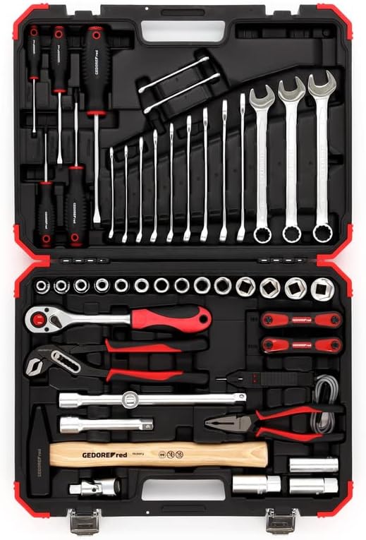🔥 Angebote & Aktionen – Gedore red Socket Spanner Set, 61 Pieces, With Ratchet, Combination Wrench, Screwdrivers, Socket Wrench and Hammer – Bild 5