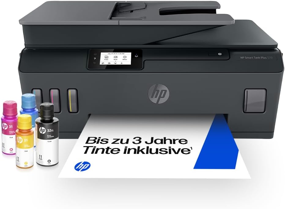 ⚒️ Bau & Montage – HP Smart Tank Plus 570 Multifunktionsdrucker (Drucker, Scanner, Kopierer, WLAN, AirPrint, 3-in-1, inklusive Tinte für bis zu 3 Jahre Druckdauer)