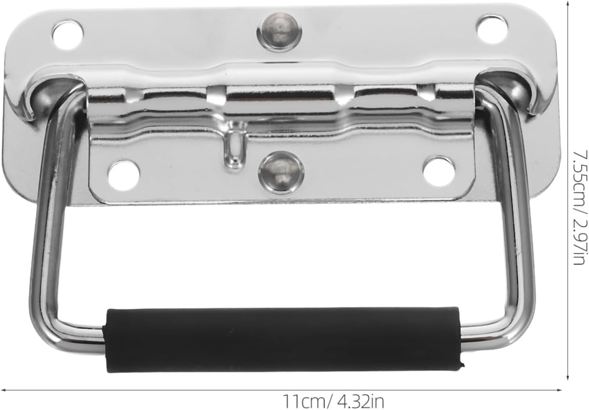 ⚒️ Bau & Montage – Angoily 2 STÜCK Teiliges Flight Case Griff aus Rostfreiem Edelstahl Robust und Langlebig Klappbar für Werkzeugkoffer Aluminium Holzkisten Einfache Montage Geeignet für Studio und – Bild 2