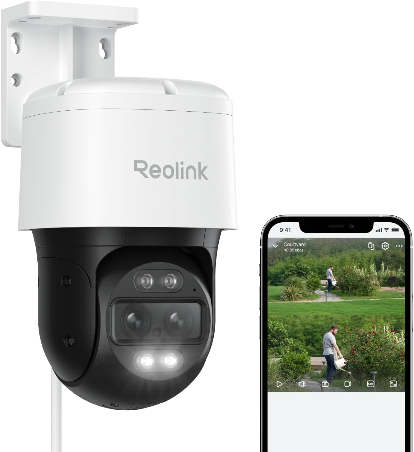 ⚡ Elektro & Technik – Reolink 4K 8MP PTZ PoE-Überwachungskamera für den Außenbereich mit Doppelobjektiv, 6-fachem Hybridzoom, 355°/90°-Schwenkung, Autoverfolgung, Farbnachtsicht, Personen-/Fahrzeug-/Tiererkennung, 2-Wege-Audio, TrackMix PoE