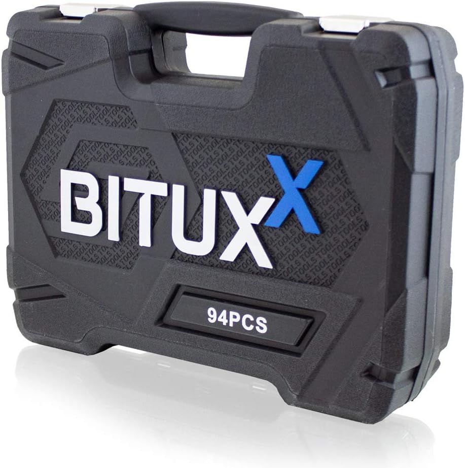 🚗 KFZ & Werkstatt – Bituxx 94-piece socket wrench set, ratchet case, nut case, tool box, sockets, universal joint, spark plug sockets, ratchet bits, hexagon wrench, T-handle Torx – Bild 9