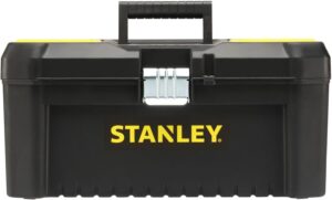 ⚒️ Bau & Montage – Stanley STST1-75518 Essential 16 Zoll Werkzeugkasten mit Metallverschlüssen, Schwarz/Gelb, Zoll