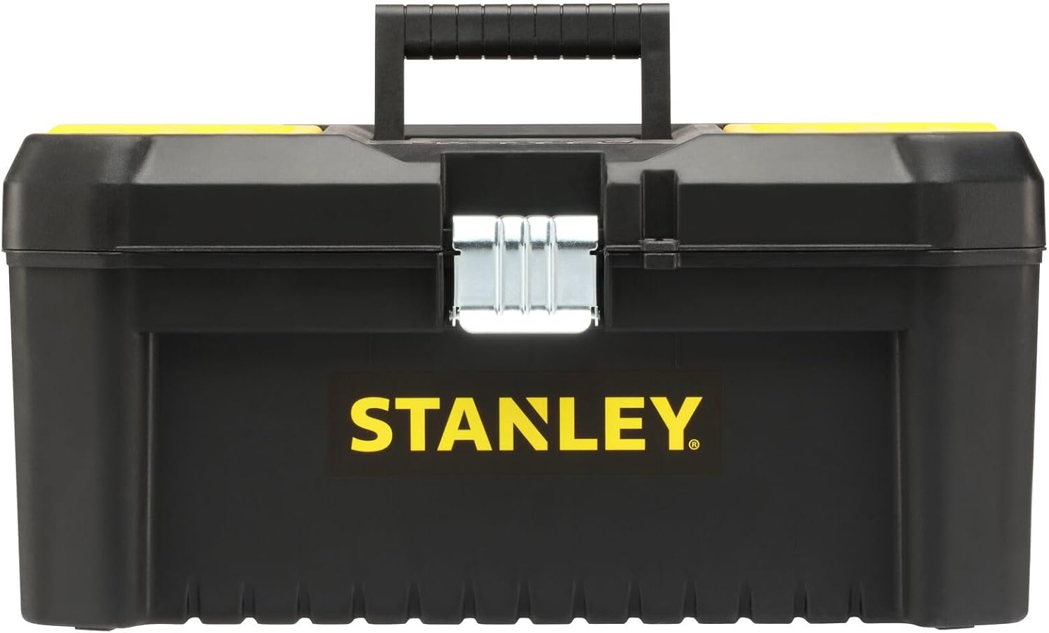 ⚒️ Bau & Montage – Stanley STST1-75518 Essential 16 Zoll Werkzeugkasten mit Metallverschlüssen, Schwarz/Gelb, Zoll