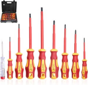 ⚡ Elektro & Technik – CCLIFE 9-teiliges VDE-isoliertes Schraubendreher-Set inklusive Spannungsprüfer-Steckplatz und PH- und PZ-Set
