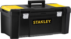 ⚒️ Bau & Montage – Stanley STST82976-1 Werkzeugkoffer (26 Zoll, 66,5 x 33,5 x 28 cm, belastbar bis 12 kg, Werkzeugkoffer mit Metallverschlüssen, Organizer mit abnehmbarem Träger, robuster Kunststoffkoffer)