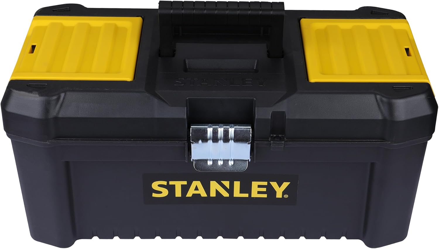 ⚒️ Bau & Montage – Stanley STST1-75518 Essential 16 Zoll Werkzeugkasten mit Metallverschlüssen, Schwarz/Gelb, Zoll – Bild 3