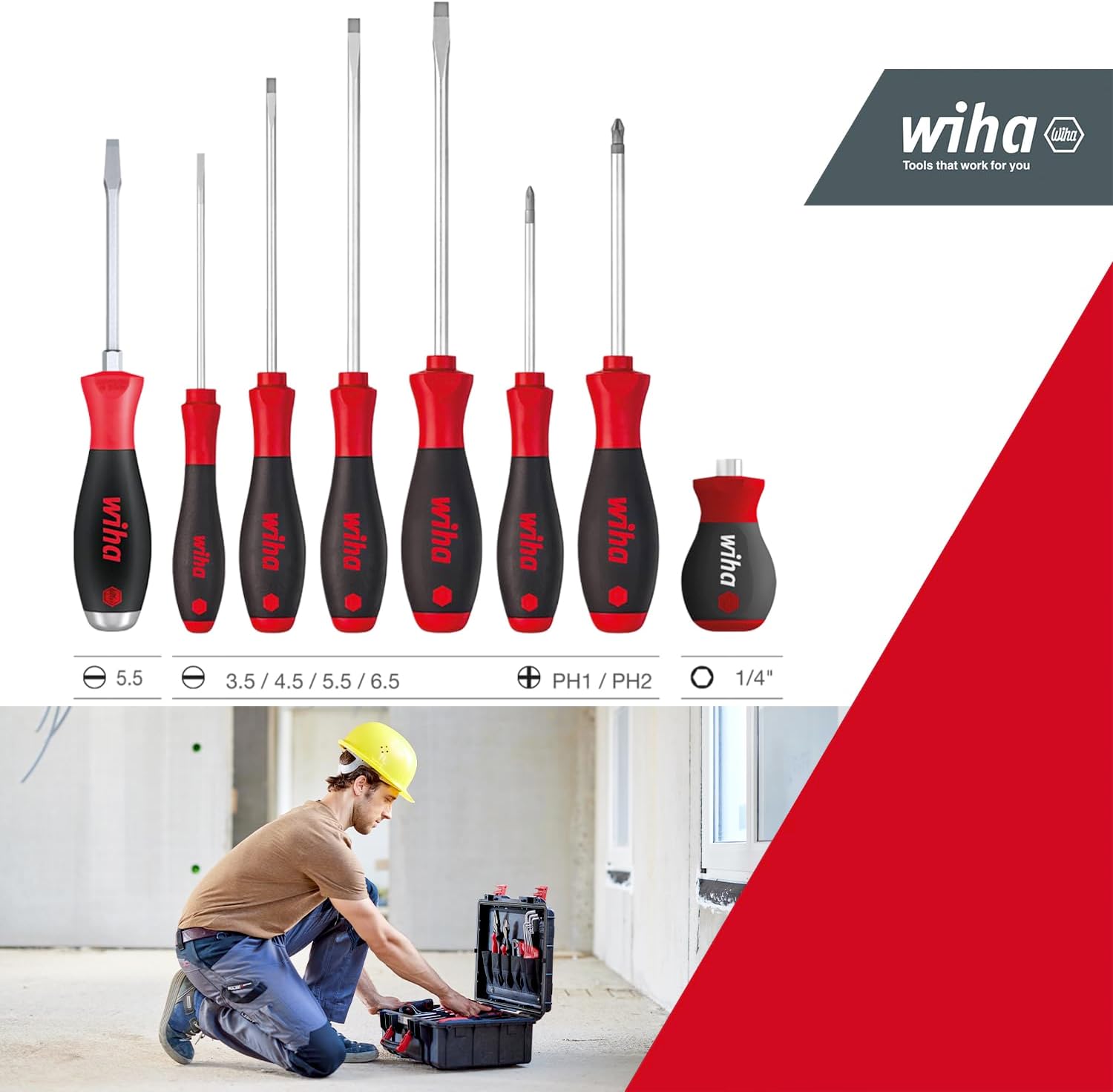 ⚡ Elektro & Technik – Wiha Lehrlingskoffer-Set 36-teilig Basic L Mechaniker I Werkzeugkoffer gefüllt I Werkzeugset für Profis und Auszubildende I Werkzeugkoffer mit Grundausstattung – Bild 5