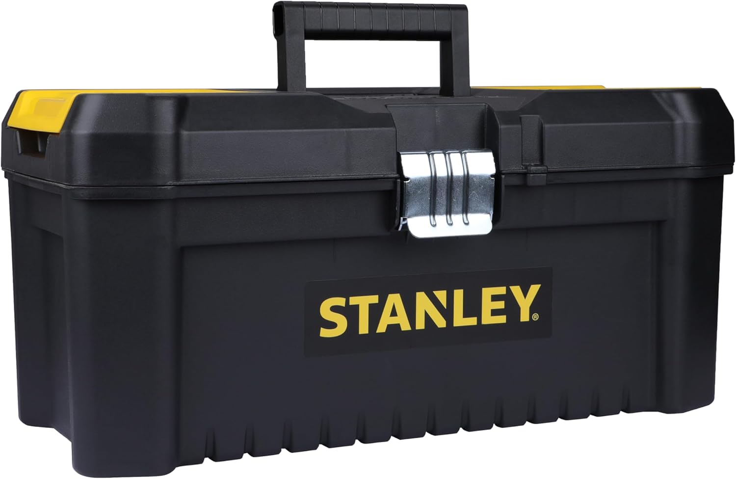 ⚒️ Bau & Montage – Stanley STST1-75518 Essential 16 Zoll Werkzeugkasten mit Metallverschlüssen, Schwarz/Gelb, Zoll – Bild 2