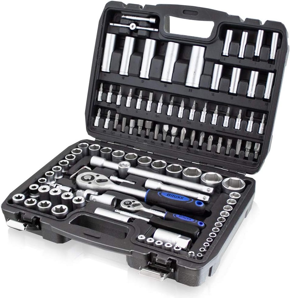 🔥 Angebote & Aktionen – BITUXX® 108 Part tool box Ratchet box Tool set Tool box Ratchet box Socket wrench Bit Allen wrench Tool set – Bild 2