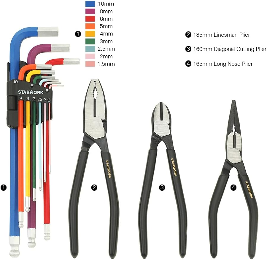 🚗 KFZ & Werkstatt – STARWORK Mechanics Tool Set (314 PC) – Bild 5