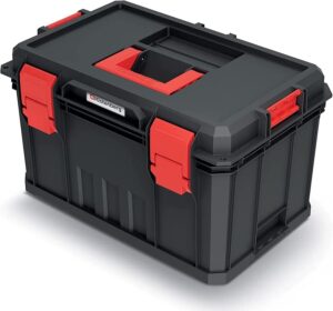 ⚒️ Bau & Montage – Kistenberg Modulare Lösung, 530 x 355 x 310 mm, Kunststoff-Werkzeugkoffer mit 2 Trennwänden, Tragfähigkeit von 50 kg