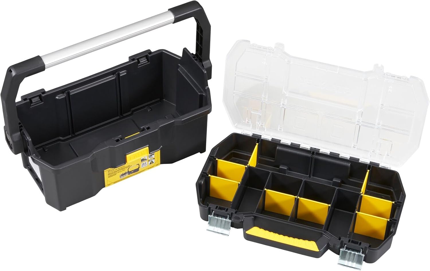 🔥 Angebote & Aktionen – Stanley Tool Box STST1-70317 with Organiser Attachment, Separate, Case with Rustproof Metal Clasps, Sturdy Case for Tools and Small Parts, 56 x 32 x 25 cm – Bild 4