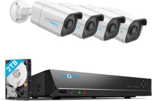 ⚡ Elektro & Technik – Reolink 8-Channel 4K Outdoor Surveillance Camera Kit, with 4 x 8 MP PoE IP Cameras, 2TB HDD, NVR, for 24/7 Video Recording Indoors/Outdoors, Person and Vehicle Detection, IP66, RLK8-800B4-A