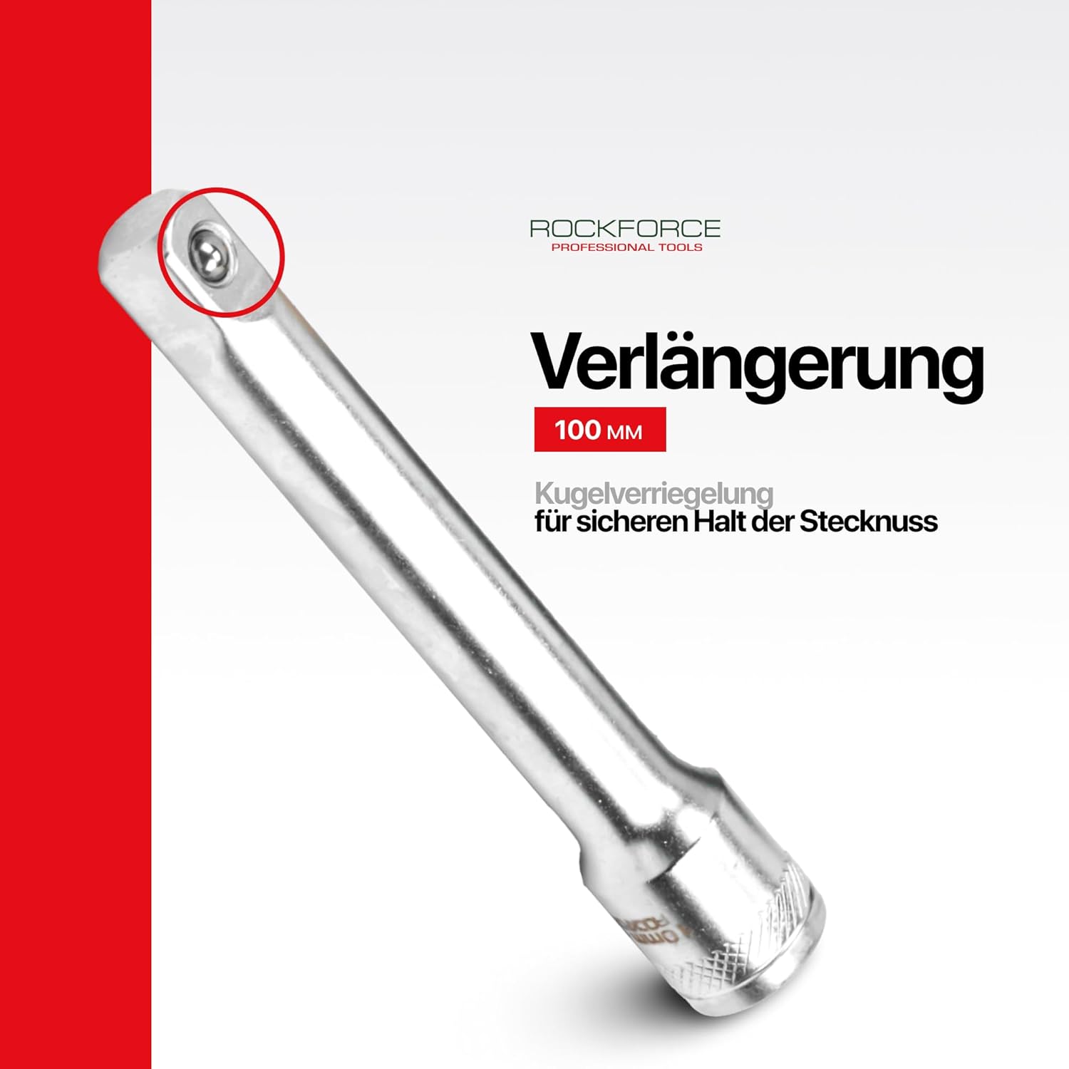 🚗 KFZ & Werkstatt – ROCKFORCE Socket Spanner Set 3/8 Inch, 13-Piece - Ratchet Extension, 11 Nuts 8-19 mm - Professional Tool Set for Car, Motorcycle, Bike, Home & Workshop - Chrome Vanadium Steel in Case – Bild 5