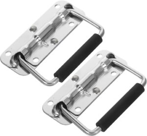 ⚒️ Bau & Montage – Angoily 2 STÜCK Teiliges Flight Case Griff aus Rostfreiem Edelstahl Robust und Langlebig Klappbar für Werkzeugkoffer Aluminium Holzkisten Einfache Montage Geeignet für Studio und