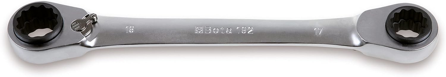 🚗 KFZ & Werkstatt – Beta 192/S2 - Ringschlüsselsatz, 2teilig, mit Umschaltknarre (Werkstattzubehör, 2-teilig, Drehmomentschlüssel, Ratschenschlüssel-Set, Schraubschlüsselsatz, Made in Italy, Gewicht: 500 g)