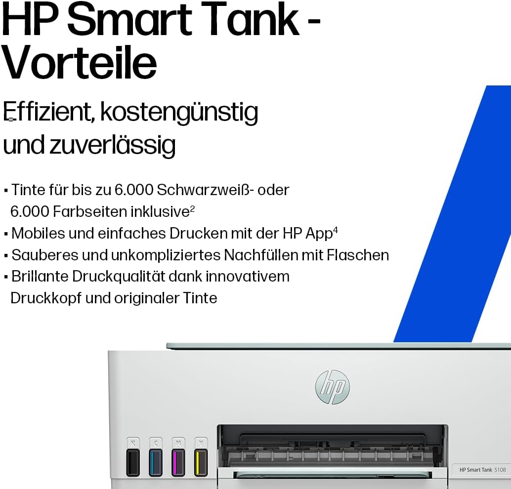 ⚒️ Bau & Montage – HP Smart Tank 5108 3-in-1-Multifunktionsdrucker (WLAN; mobiles Drucken) – 3 Jahre Tinte inklusive, 3 Jahre Garantie, großer Tintentank, hohe Ergiebigkeit, hochwertige Druckqualität – Bild 3
