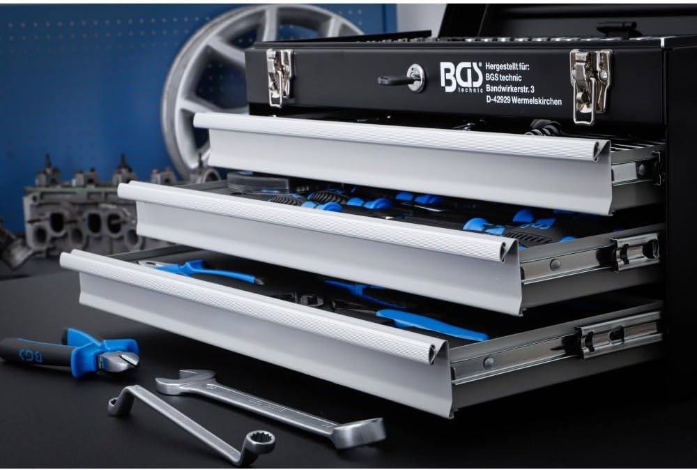 ⚡ Elektro & Technik – BGS Werkzeugkasten aus Metall, 3318 – Bild 2