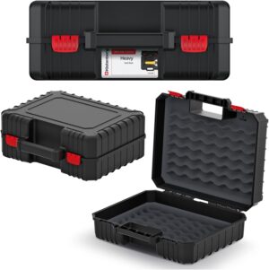 ⚒️ Bau & Montage – Kistenberg KHV40P Werkzeugkoffer Maschinenkoffer Schwerer Organizer – Robuster Organizer mit Schaumstoffeinlage, 384 x 335 x 144 mm, stoßfest & stapelbar, ideal für Werkzeuge, Zubehör & Kleinteile