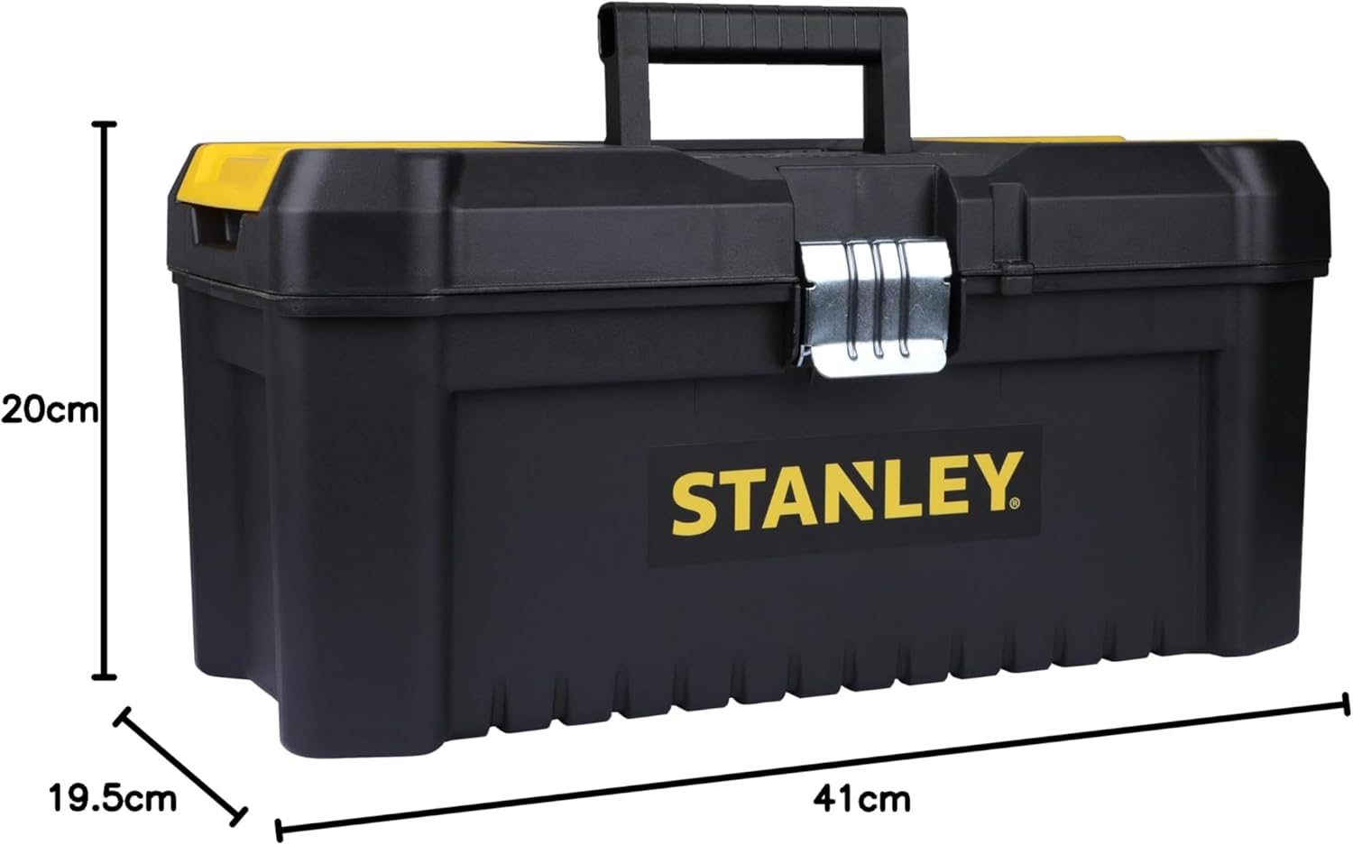 ⚒️ Bau & Montage – Stanley STST1-75518 Essential 16 Zoll Werkzeugkasten mit Metallverschlüssen, Schwarz/Gelb, Zoll – Bild 33