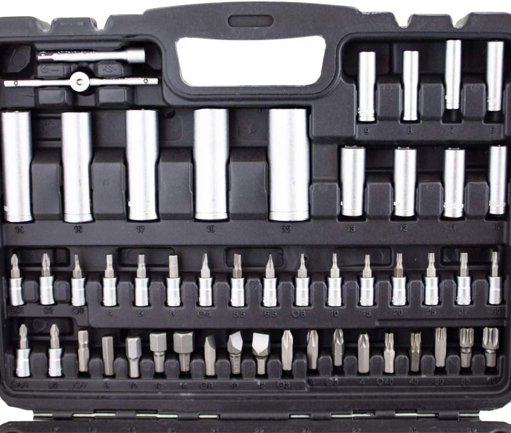 🔥 Angebote & Aktionen – BITUXX® 108 Part tool box Ratchet box Tool set Tool box Ratchet box Socket wrench Bit Allen wrench Tool set – Bild 5