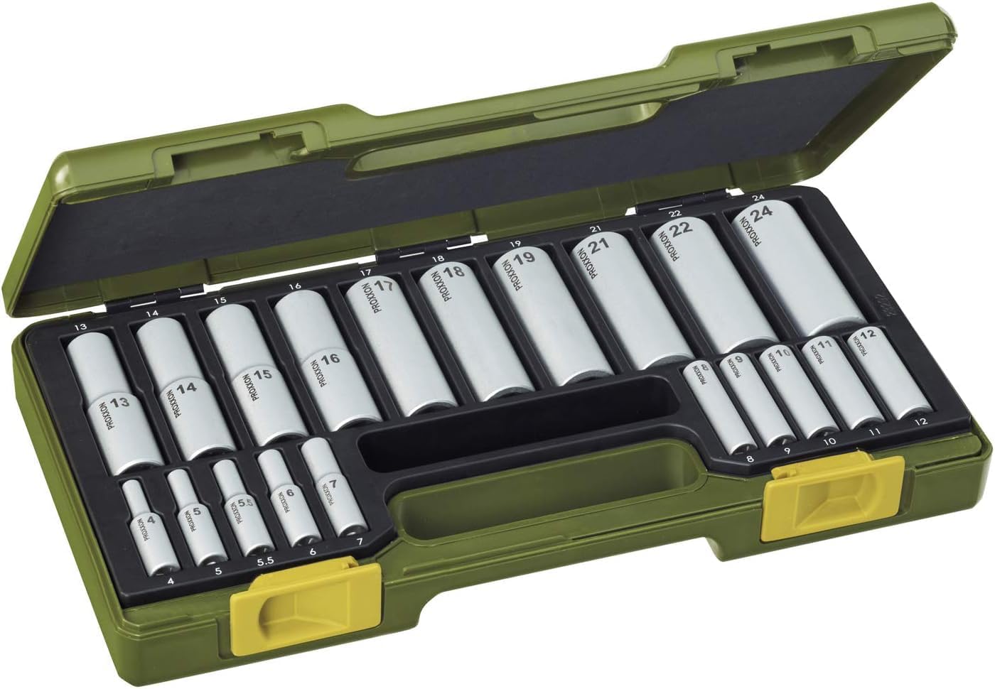 🚗 KFZ & Werkstatt – Proxxon 23292 Drop Centre Socket Spanner Set 1/4 Inch + 1/2 Inch, 20 Piece