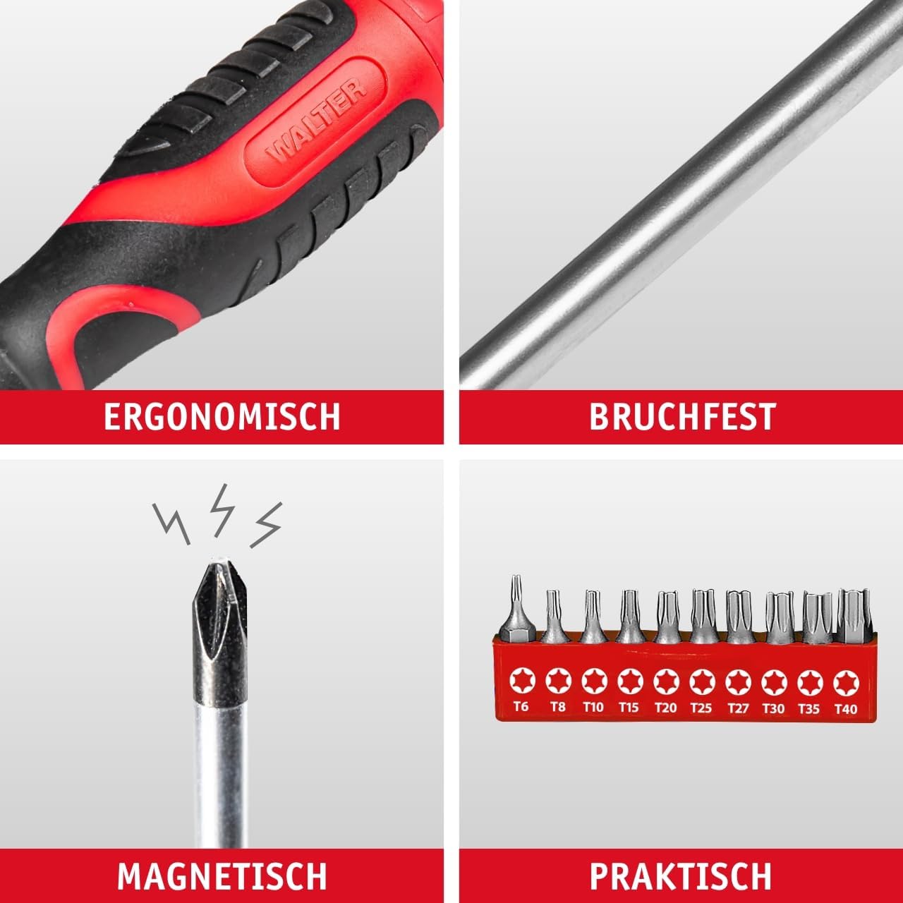 ⚡ Elektro & Technik – Walter XXL Schraubendreher- und Bit-Set, 100-teilig, inkl. Präzisions- und Winkelschraubendreher, Steckschlüsseleinsätze, Ratschenschraubendreher. – Bild 6
