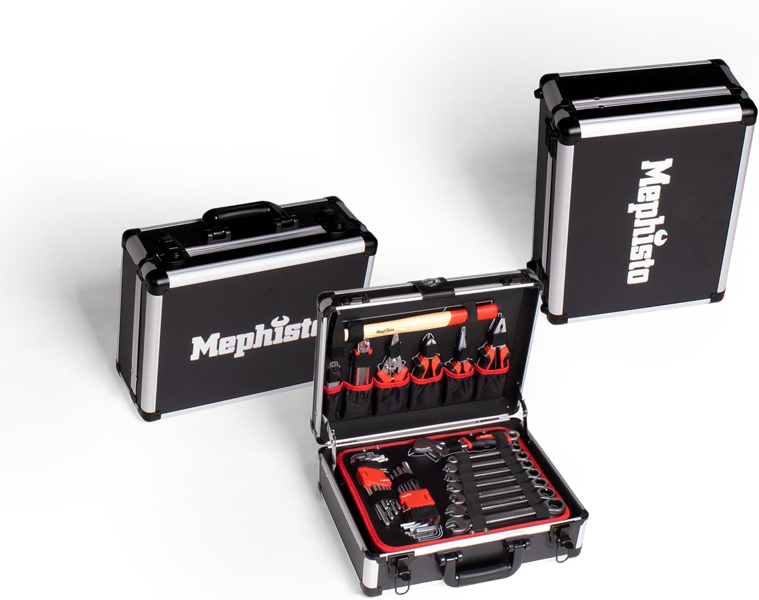 ⚒️ Bau & Montage – Mephisto Tool Box – Werkzeugkoffer – Premium XL Werkzeugset mit Chrom-Vanadium-Werkzeug-Adapter für Bitaufsatz