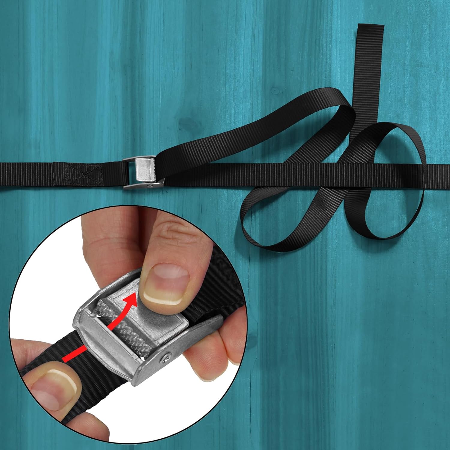 🚗 KFZ & Werkstatt – Lashing Strap Lashing Strap – Black – Various Lengths and Quantities Maximum Load 250 kg DIN EN 12195-2 – Bild 6