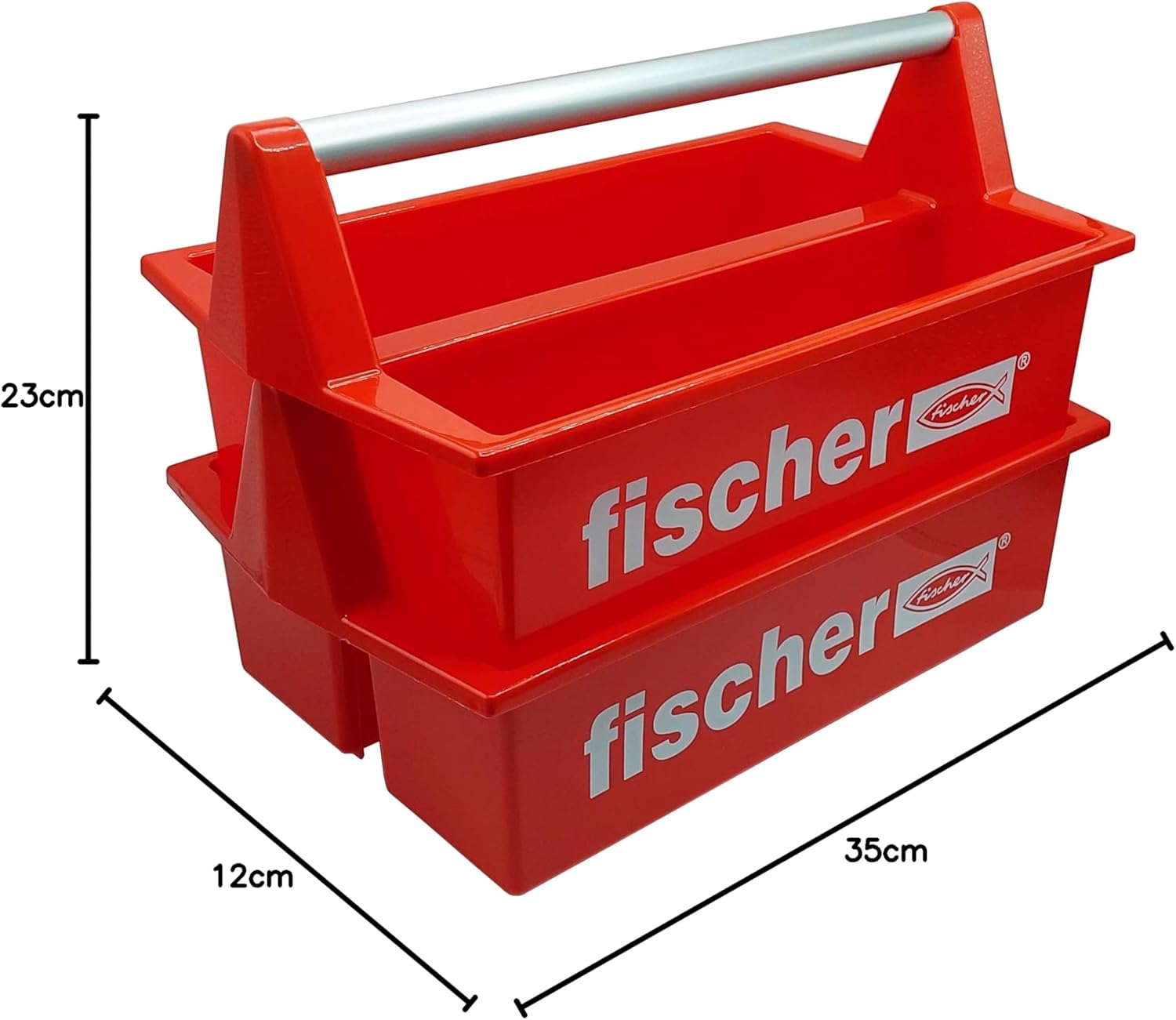 ⚒️ Bau & Montage – Fischer Werkzeugkasten Kunststoff Rot – Bild 8