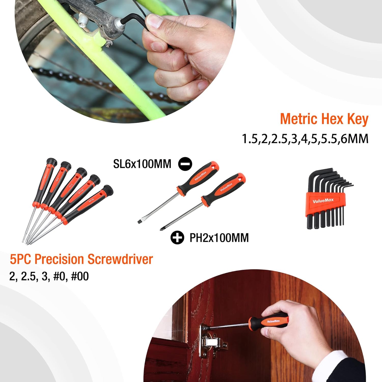 🔥 Angebote & Aktionen – ValueMax Tool Set 219 Pieces, Tool Bag, Daily Tools, Tool Set for Household, DIY, DIY and Mechanics for Home Repairs or Professional Work – Bild 5
