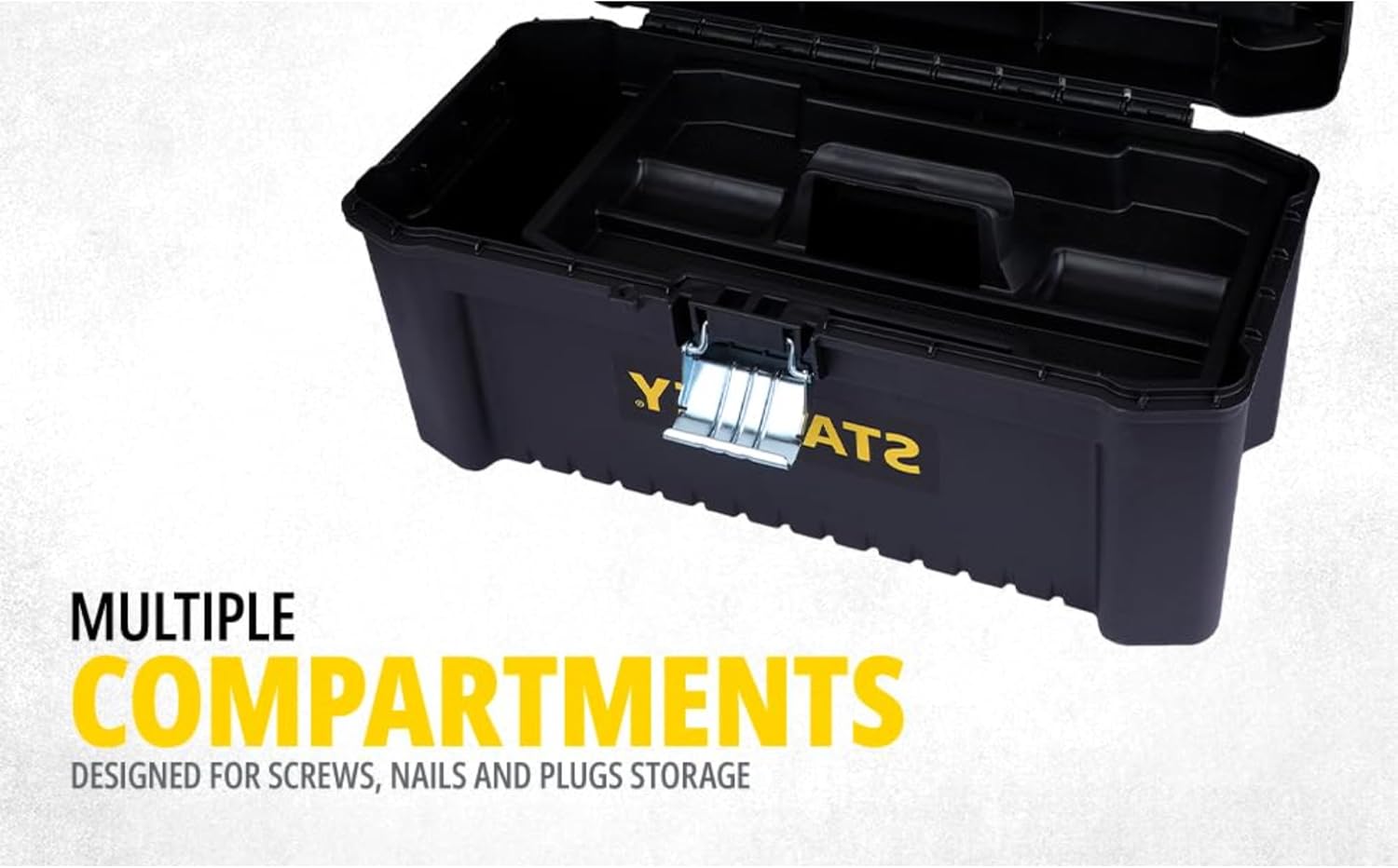 ⚒️ Bau & Montage – Stanley STST1-75518 Essential 16 Zoll Werkzeugkasten mit Metallverschlüssen, Schwarz/Gelb, Zoll – Bild 30