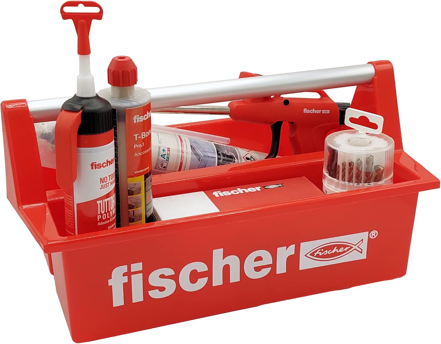 ⚒️ Bau & Montage – Fischer Werkzeugkasten Kunststoff Rot – Bild 5