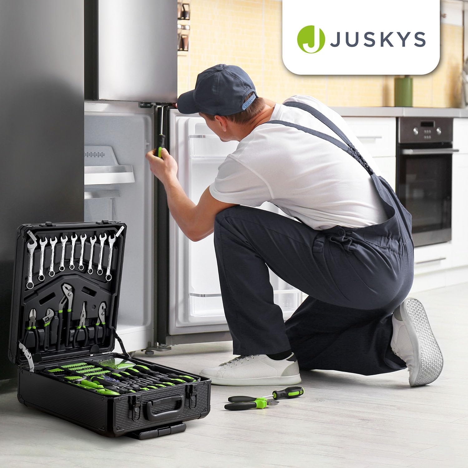 🔥 Angebote & Aktionen – Juskys Tool Box – 1200 Pieces Tool Trolley Filled Tool Box Set Wheels – Bild 8