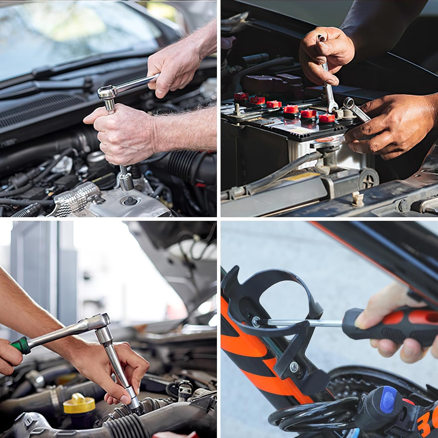 🔥 Angebote & Aktionen – Tool Box 95-Piece Tool Set in Sturdy Plastic Case, Tool Box Household Tool Set with Ratchet Socket Wrench Set, Screwdriver Set, Tool Box for DIY Car Garage – Bild 7