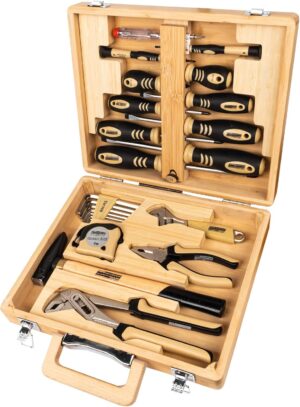🔥 Angebote & Aktionen – Brüder Mannesmann M29001 Tool Set in Bamboo Case, 24 Pieces