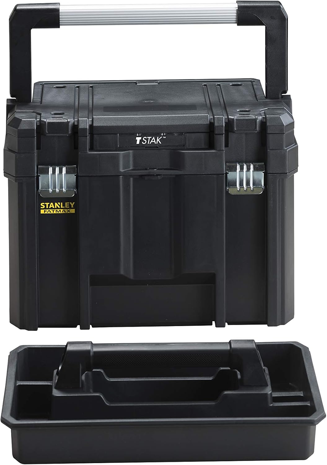 ⚒️ Bau & Montage – Stanley FMST1-75796 Werkzeugkoffer FatMax Pro-Stack (23 Liter, tiefes Design mit breitem Griff, rostfreie Metallverschlüsse, stapelbar über seitliches Verbindungssystem). – Bild 2