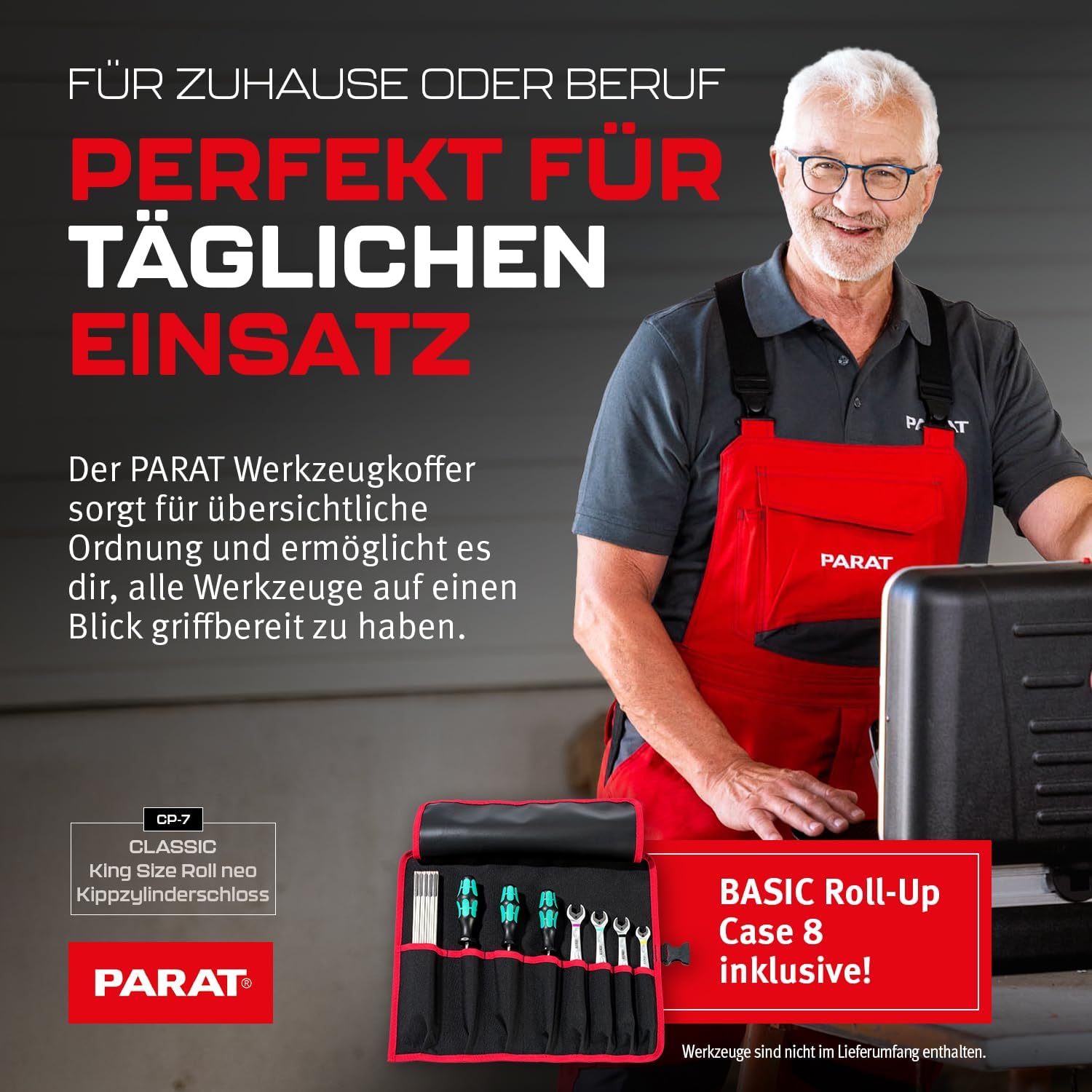 ⚡ Elektro & Technik – PARAT Classic KingSize Roll neo CP-7 | Werkzeugkoffer für 60 Werkzeuge | Inklusive Basic Roll-Up Case 8 | Rollkoffer mit CP-7-Halterungen | Bodenablage und Dokumentenfach | mit Teleskopschublade und Rädern – Bild 4