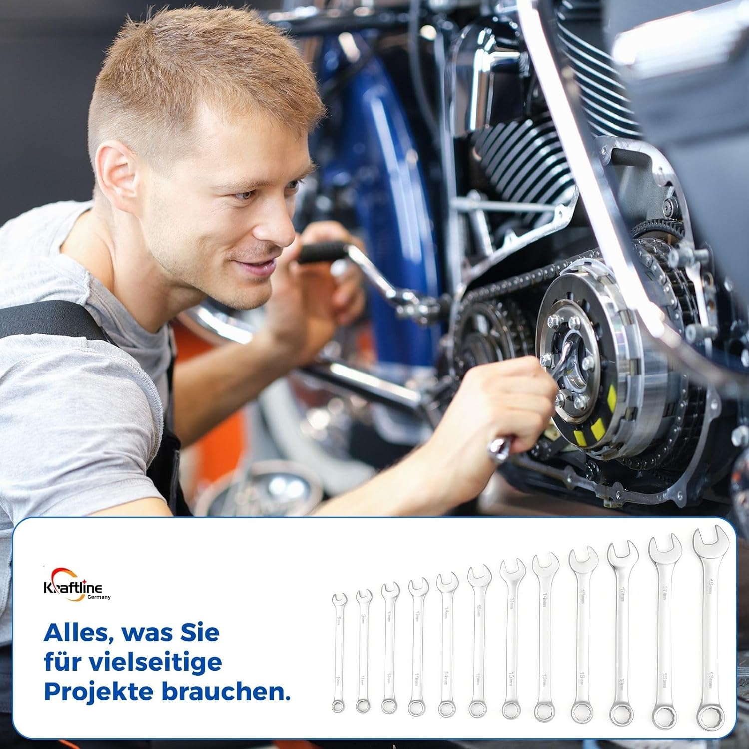 🚗 KFZ & Werkstatt – Tool Box Filled 216 Pieces, Tool Set Fully Equipped for DIY & Car, Tool Box Toolbox, Universal Tools, Stainless Steel Tool Sets for Workshop and Home in Black – Bild 4