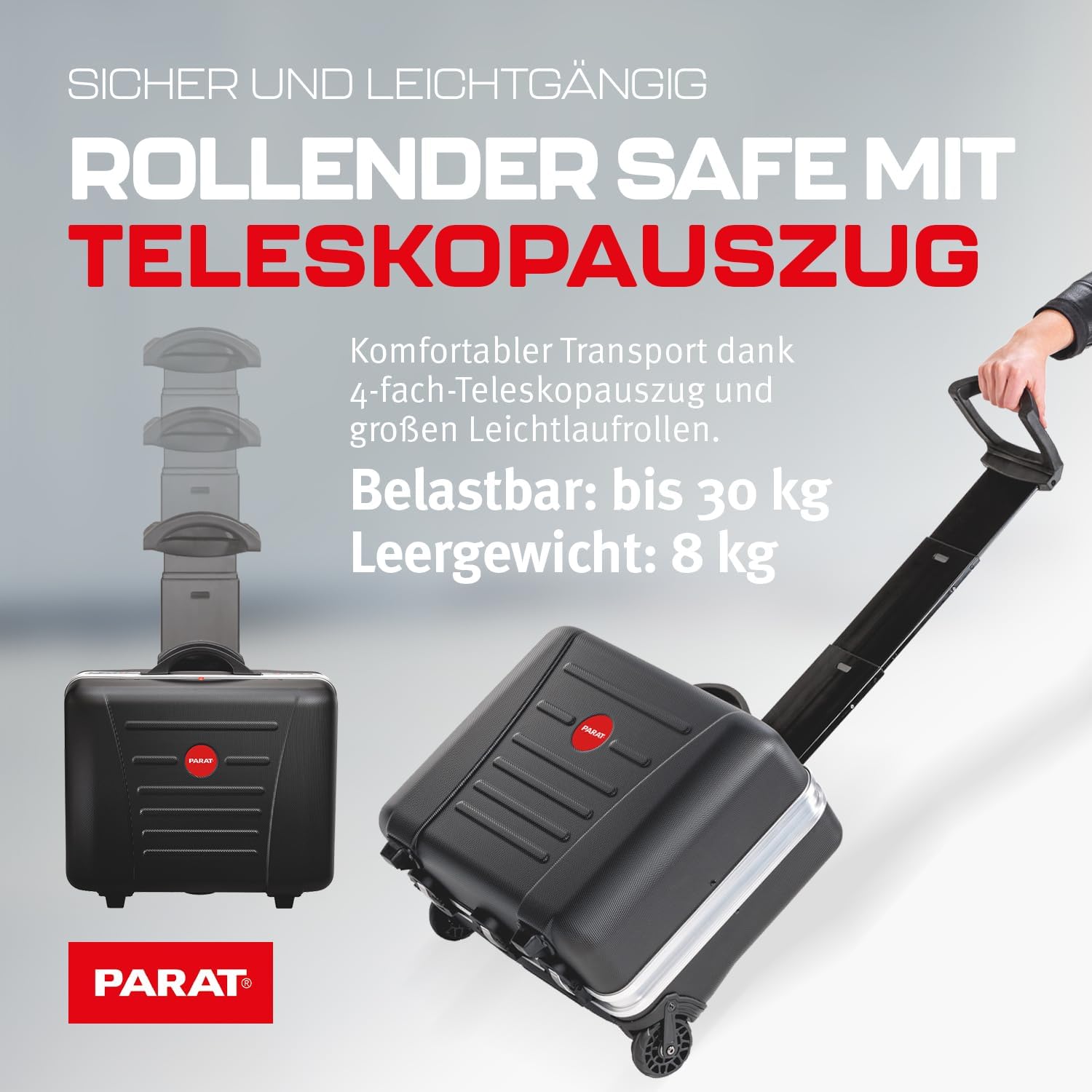 ⚡ Elektro & Technik – PARAT Classic KingSize Roll neo CP-7 | Werkzeugkoffer für 60 Werkzeuge | Inklusive Basic Roll-Up Case 8 | Rollkoffer mit CP-7-Halterungen | Bodenablage und Dokumentenfach | mit Teleskopschublade und Rädern – Bild 5