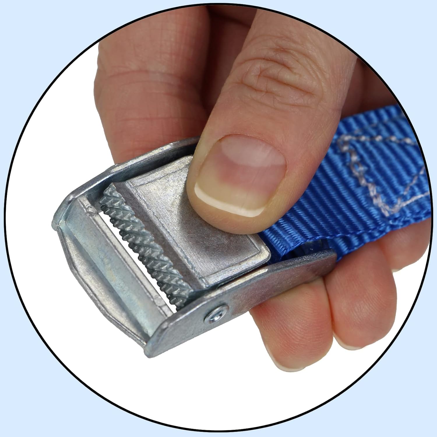 🚗 KFZ & Werkstatt – Lashing Strap Lashing, Strap Fastening, Strap Clamp, Fastening Straps in Various Lengths and Quantities, Maximum Load 250 kg, DIN EN 12195-2 – Bild 5