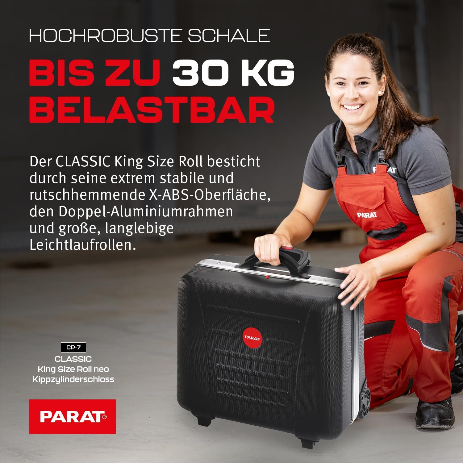 ⚡ Elektro & Technik – PARAT Classic KingSize Roll neo CP-7 | Werkzeugkoffer für 60 Werkzeuge | Inklusive Basic Roll-Up Case 8 | Rollkoffer mit CP-7-Halterungen | Bodenablage und Dokumentenfach | mit Teleskopschublade und Rädern – Bild 6