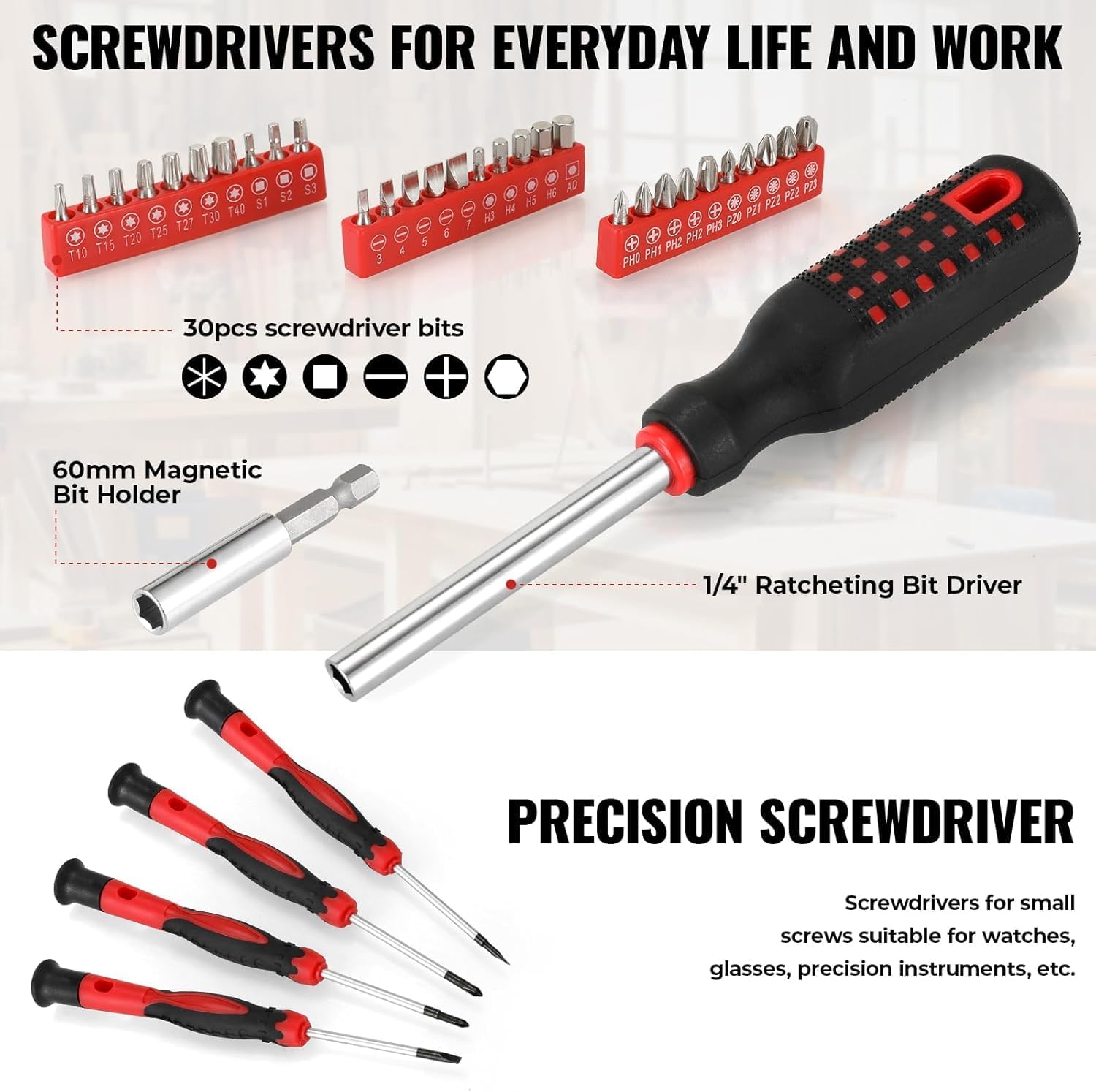 🔥 Angebote & Aktionen – TLGREEN 218 Piece Tool Box Tool Set with Screwdriver, Hex Sockets, Hammer, Pliers, Tool Box Filled Tool for Household, DIY, Cars, Garage – Bild 5