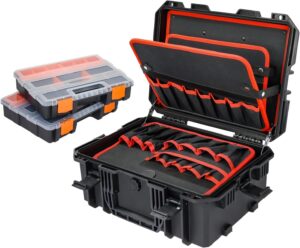 ⚡ Elektro & Technik – HMF 15603-02 Outdoor-Werkzeugkasten, leerer Werkzeugkasten, groß, 46,5 x 36 x 20,5 cm