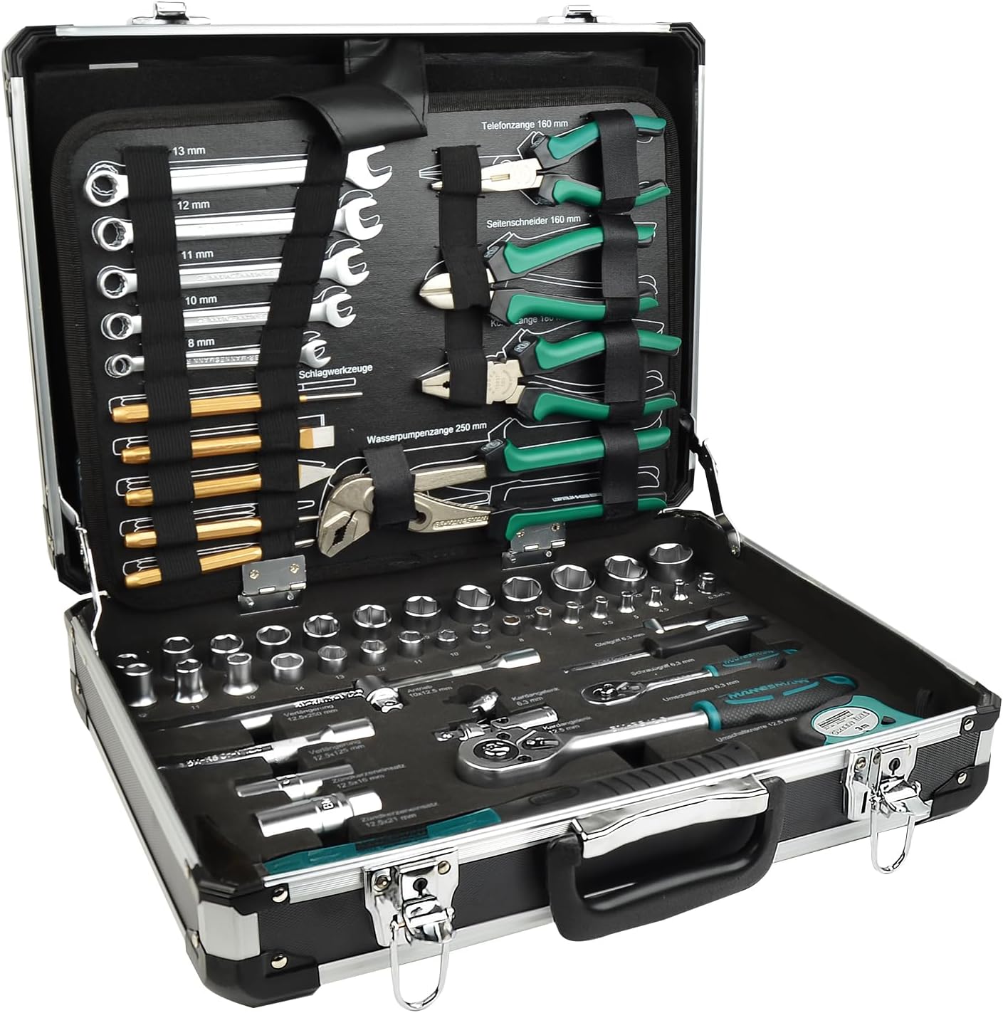 ⚒️ Bau & Montage – Brüder Mannesmann Tools 160-teiliger Werkzeugkoffer, Menge: 1 M29078 – Bild 3