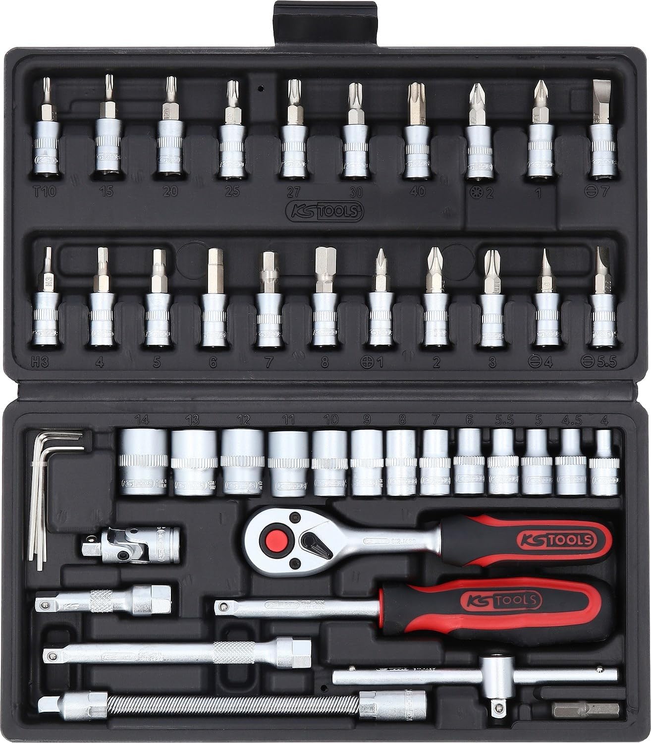 🚗 KFZ & Werkstatt – KS Tools 911.0646 Superlock Socket Set, 46 Pieces, 1/4-Inch – Bild 3