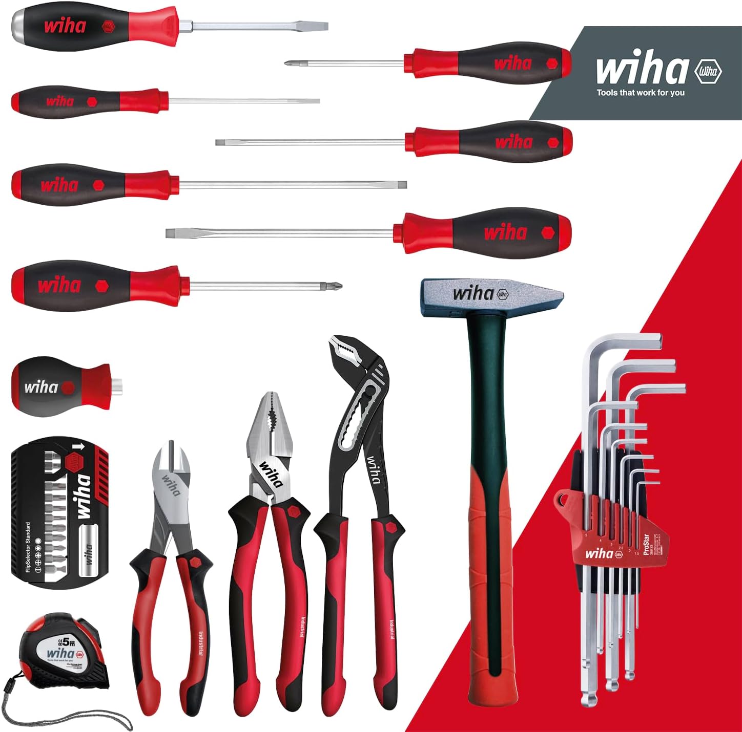 ⚡ Elektro & Technik – Wiha Lehrlingskoffer-Set 36-teilig Basic L Mechaniker I Werkzeugkoffer gefüllt I Werkzeugset für Profis und Auszubildende I Werkzeugkoffer mit Grundausstattung – Bild 2